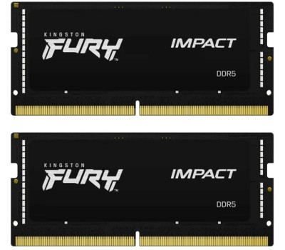 KINGSTON Оперативная память Fury Impact F548S38IBK2-32 DDR5 - 2x 16ГБ 4800МГц, для ноутбуков (SO-DIMM), Ret