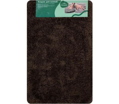 САНАКС - Коврик в ванную СТАНДАРТ, одинарный, коричневый, 50 х 80 см, 100% , ворс 18 мм 00422