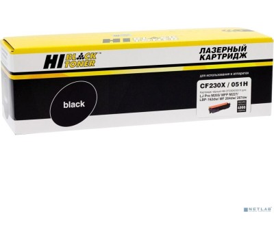 HI-BLACK CF230X/051H Тонер-картридж для HP LJ Pro M203/MFP M227/Canon LBP162dw/MF 264dw/267dw, 4K