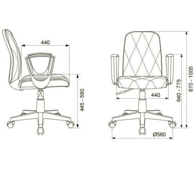 БЮРОКРАТ Кресло CH-W327 слоновая кость OR-10 эко.кожа крестов. пластик пластик белый