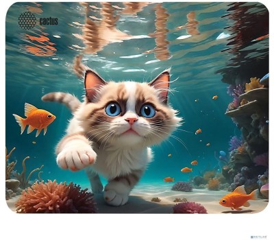 CACTUS Коврик для мыши Fish Cat рисунок 300x250x3мм (CS-MPC-D15M)