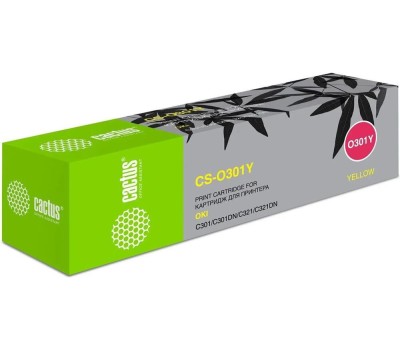 Картридж CACTUS Картридж 44973541, 44973541, желтый / CS-O301Y