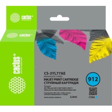 Картридж CACTUS Картридж CS-3YL77AE, 912, голубой / CS-3YL77AE