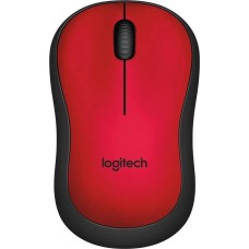 LOGITECH Мышь беспроводная Silent M220, радио, оптическая, USB, 1000dpi, красный [910-004897]