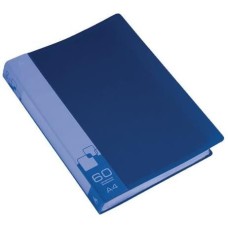 БЮРОКРАТ Папка -BPV60BLUE, 60шт вкладышей, A4, пластик, 0.7мм, синий