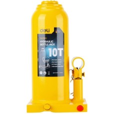Домкрат DELI Грузоподъёмное оборудование Домкрат бутылочный гидравлический DQ71010 макс.грузоподъемность 10 т, высота подхвата 230мм, высота подъема 460мм, рабочий ход 150мм, ход выдвижного винта 80мм
