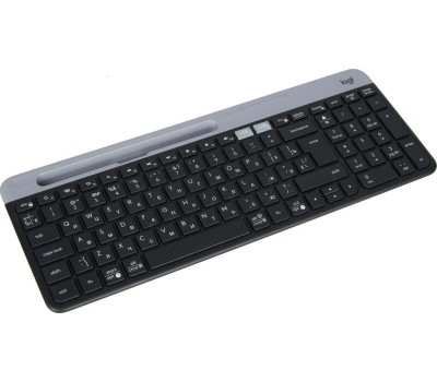 Клавиатура LOGITECH Клавиатура K580, беспроводная, USB, Bluetooth/Радиоканал, ножничная, с гравировкой, черный/серебристый [920-009208]