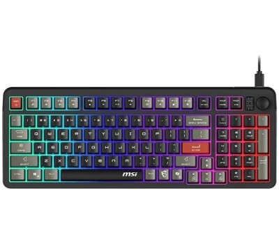 MSI Клавиатура Forge GK110, проводная, USB, мембранная, черный/серый [s11-04ru258-hh9]