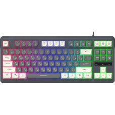 OKLICK Клавиатура Оклик 711G серый/белый USB Multimedia for gamer LED (1790385) кабель 1.5м
