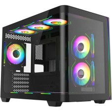 BLOODY Корпус BD-CC112 черный без БП mATX 9x120mm 2xUSB3.0 audio bott PSU