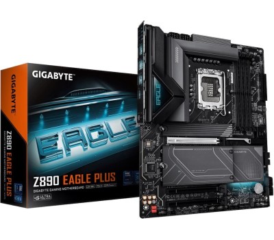 Материнская плата GIGABYTE Материнская плата Z890 EAGLE PLUS Z890, LGA1851, 4xDDR5, 3*PCI-Ex16,4*M.2,1*Type-C 2*USB3.2Gen2, 5*USB3.2Gen1, 8*USB2.0, 4*SATA3.0, 2.5G, 1*Type-C(DP), DP, ATX, RTL
