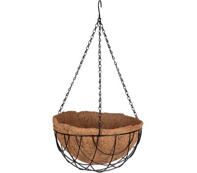 PALISAD Кашпо подвесное с вкладышем из коковиты, полукруглое D 30 см 69017