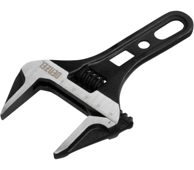 DENZEL Ключ разводной 155 мм, CrV, кованый, укороченная рукоятка 15753