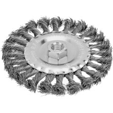 MATRIX Щетка для УШМ 125 мм, М14, плоская, крученая проволока 0.35 мм 74633