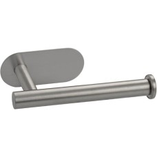 BRIMIX - Держатель туалетной бумаги из нержавеющей стали, антивандальный,на овальном основании, на самоклейке, цвет сатин . 79913