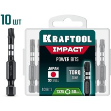 KRAFTOOL Impact TX 25, 50 мм, 10 шт, ударные биты (26195-25-50-S10)