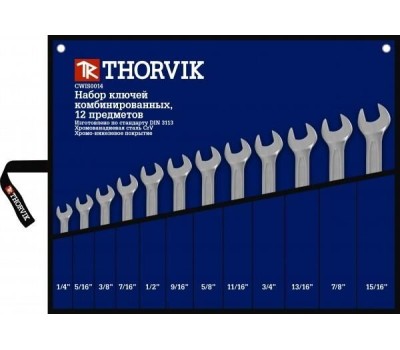 THORVIK Набор дюймовых комбинированных ключей 1/4