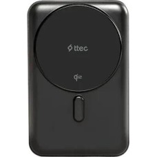 TTEC Внешний аккумулятор ReCharger Pro M 10000mAh Qi2&MagSafe Competible 15W Powerbank со встроенным кабелем PD 30WUSB-C - USB-C. Цвет: черный