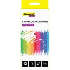 SILWERHOF Карандаши цв. Create 3мм шестигран. пластик ассорти 12цв. коробка/европод. ластик
