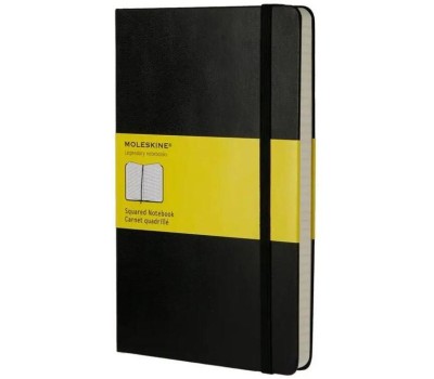 MOLESKINE Блокнот CLASSIC QP061 Large 130х210мм 240стр. клетка твердая обложка черный
