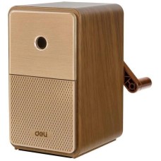 DELI Точилка для карандашей механическая 71160Brown 1 отверстие пластик коричневый