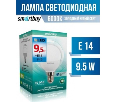 Лампа светодиодная SMARTBUY (SBL-P45-9_5-60K-E14) 9.5W/6000/E14