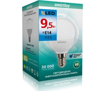 Лампа светодиодная SMARTBUY (SBL-P45-9_5-60K-E14) 9.5W/6000/E14
