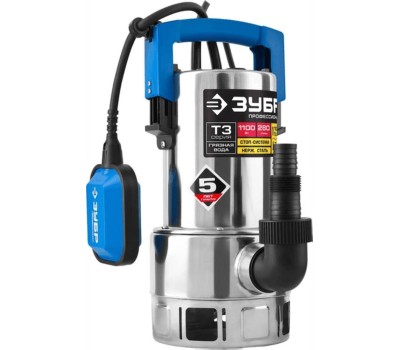 Дренажный насос ЗУБР НПГ-Т3-1100-С Насос погружной дренажный для грязной воды