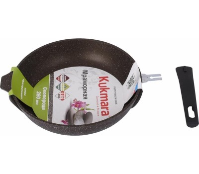 Сковорода КУКМОР смк263а а/пр литая 26см съемн/руч Кофейный мрамор