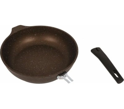 Сковорода КУКМОР смк263а а/пр литая 26см съемн/руч Кофейный мрамор
