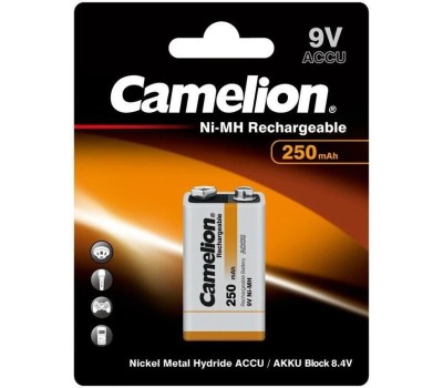 Аккумулятор CAMELION (5014) 9V-250mAh Ni-Mh BL-1 (NH-9V250BP1, аккумулятор,9В)