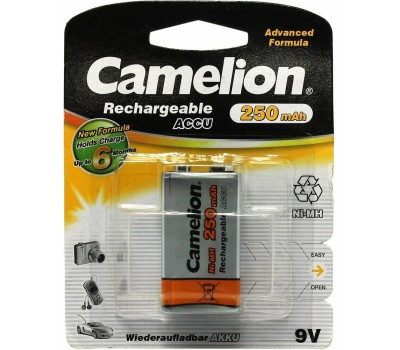 Аккумулятор CAMELION (5014) 9V-250mAh Ni-Mh BL-1 (NH-9V250BP1, аккумулятор,9В)