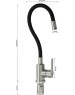 Смеситель MAGNUS 9216 Смеситель кухонный, гибкий излив Черный, из нерж. стали марка 304