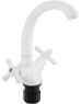 Смеситель для кухни BRIMIX 4409 Смеситель для кухни, металлокерамика, из высокопрочного АБС пластика, ручка КРЕСТ, цвет БЕЛЫЙ.