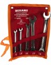 Рожковый ключ REXANT (12-4841-1) Набор ключей комбинированных трещоточных (8, 10, 13, 17, 19мм), 5 шт, CrV, зеркальное хромирование