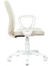 БЮРОКРАТ Кресло CH-W327 слоновая кость OR-10 эко.кожа крестов. пластик пластик белый