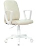 БЮРОКРАТ Кресло CH-W327 слоновая кость OR-10 эко.кожа крестов. пластик пластик белый