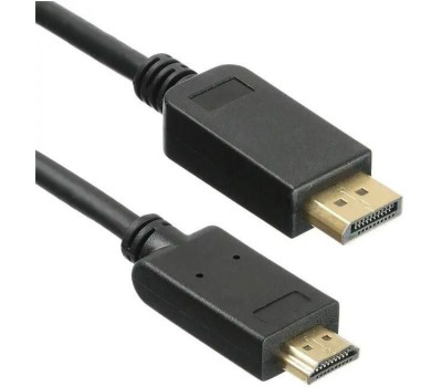KINGPRICE Кабель аудио-видео KP-DP1.1-HD1.4-1.5m DisplayPort (m)/HDMI (m) 1.5м. позолоч.конт. черный