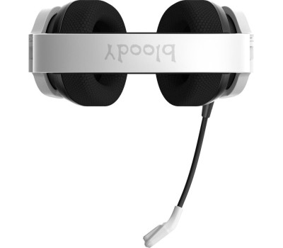 A4TECH Наушники с микрофоном Bloody GR370 белый мониторные BT/Radio/3.5mm оголовье (GR370)