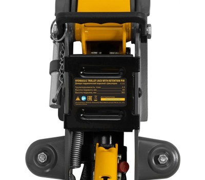 Домкрат гидравлический DENZEL Домкрат гидравлический подкатной с фиксатором, 2,5 т, 85-385 мм 51232