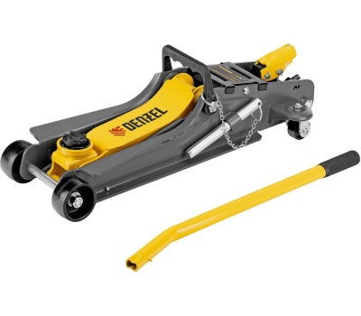 Домкрат гидравлический DENZEL Домкрат гидравлический подкатной с фиксатором, 2,5 т, 85-385 мм 51232