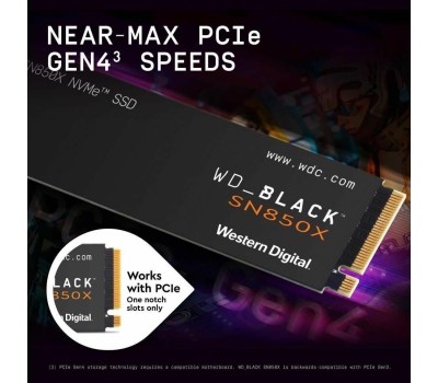Накопитель SSD WD SSD накопитель Black SN850X S100T2X0E 1ТБ, M.2 2280, PCIe 4.0 x4, NVMe, M.2