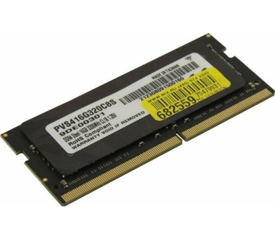 Оперативная память PATRIOT Оперативная память Steel Series PVS416G320C8S DDR4 - 1x 16ГБ 3200МГц, для ноутбуков (SO-DIMM), Ret