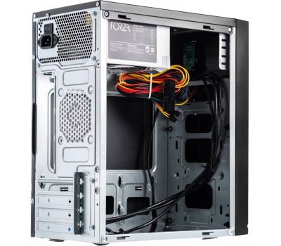 FOXLINE Корпус MiniTower Forza FZ-015 450W черный (mATX, 450W, 2xUSB2.0, no fan) (FZ-015-SX450R)