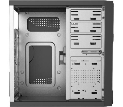 FOXLINE Корпус MiniTower Forza FZ-015 450W черный (mATX, 450W, 2xUSB2.0, no fan) (FZ-015-SX450R)