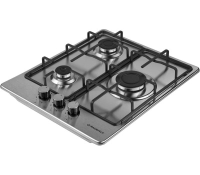 Варочная панель газовая MAUNFELD Газовая варочная панель EGHS.43.3STS-ES, 3 конфорки, нержавеющая сталь, серебристый