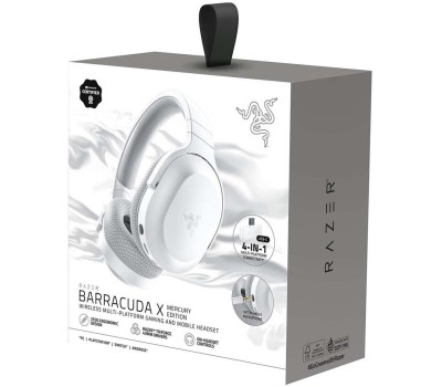RAZER Гарнитура игровая Barracuda X, для компьютера и игровых консолей, мониторные, Bluetooth/радио, белый [rz04-04430200-r3m1]