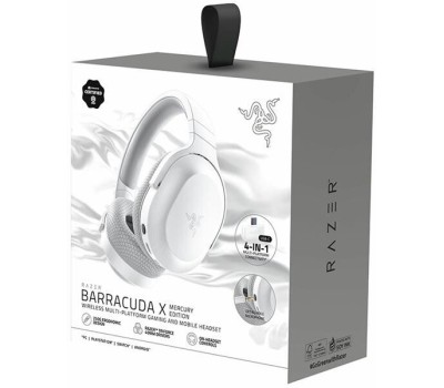 RAZER Гарнитура игровая Barracuda X, для компьютера и игровых консолей, мониторные, Bluetooth/радио, белый [rz04-04430200-r3m1]