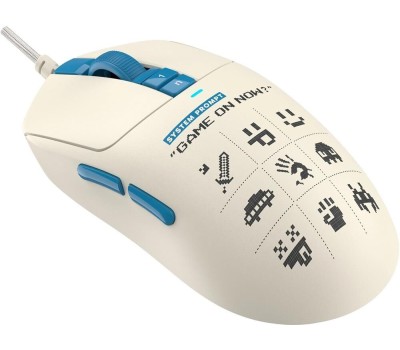 A4TECH Мышь проводная Bloody W72 Ultra Pixels Blue, игровая, оптическая, 20000dpi, рисунок и бежевый