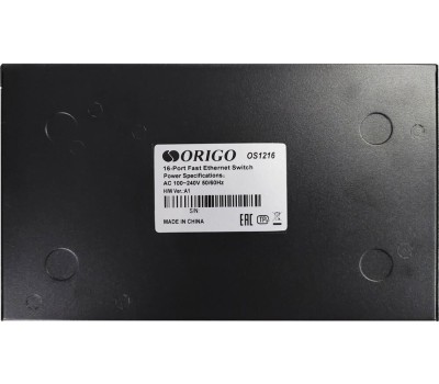 Коммутатор ORIGO Коммутатор OS1216/A1A Неуправляемый коммутатор, 16x100Base-TX OS1216/A1A Неуправляемый коммутатор, 16x100Base-TX